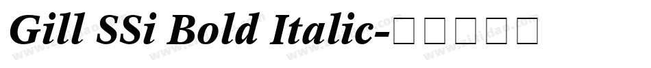 Gill SSi Bold Italic字体转换
